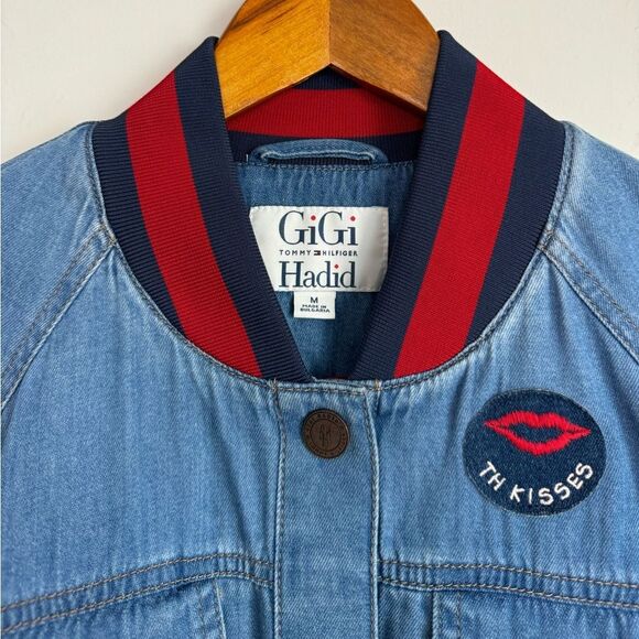 Gigi Hadid x Tommy Hilfiger Denim Letterman Size Medium - Picture 3 of 8